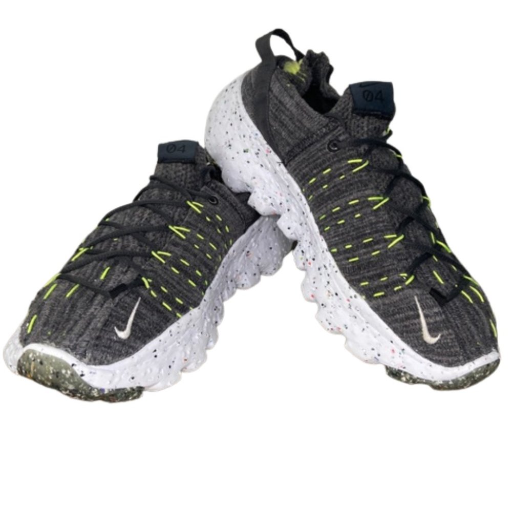 Nike Space Hippie 04 Black Volt Shoes Mens 11 Running Sneakers Green Gray White
